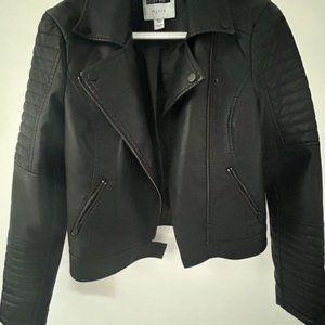 COPY - FAUX LEATHER Noisy May Zippered Notch Lapel Jacket in size small